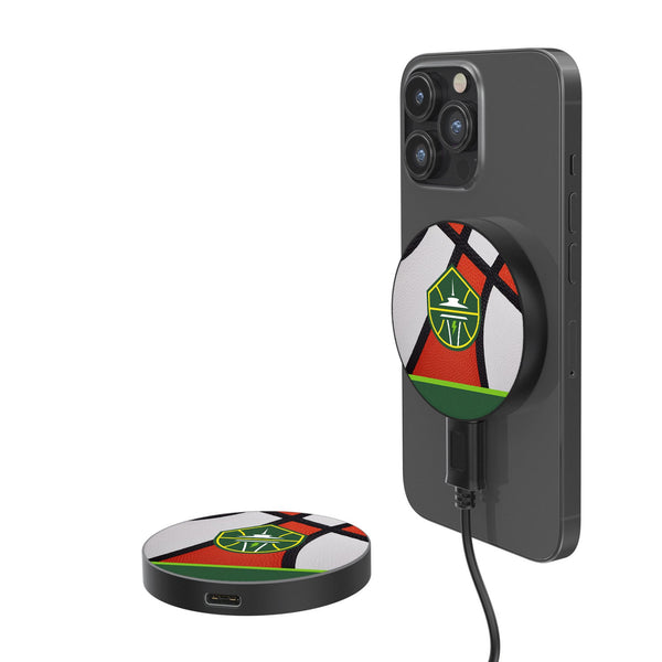 Seattle Storm Basketball 15-Watt Wireless Magnetic Charger