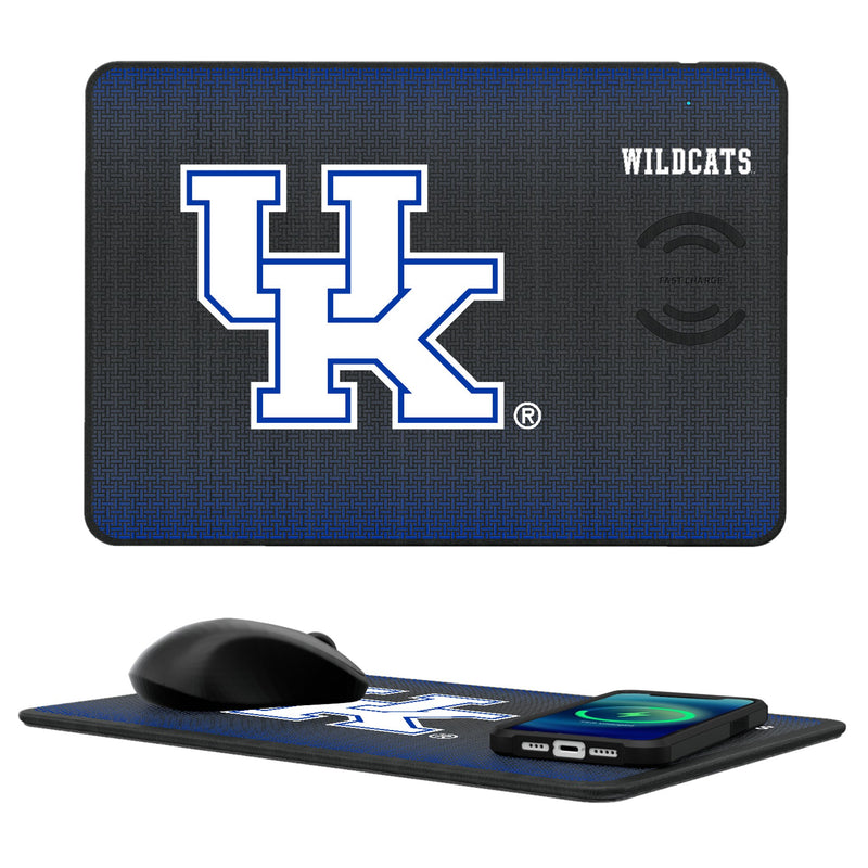 University of Kentucky Wildcats Linen 15-Watt Wireless Charger and Mouse Pad