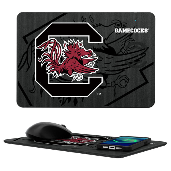 University of South Carolina Gamecocks Monocolor Tilt 15-Watt Wireless Charger and Mouse Pad