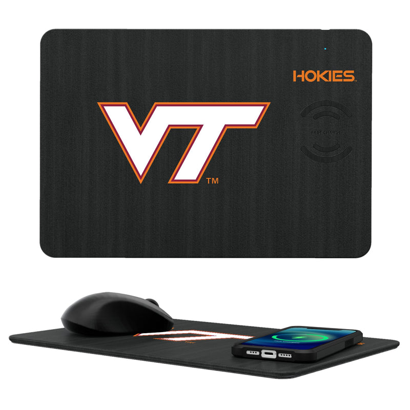 Virginia Tech Hokies Monocolor Tilt 15-Watt Wireless Charger and Mouse Pad