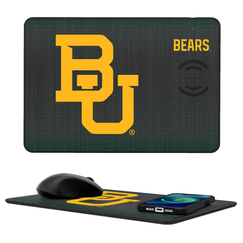 Baylor University Bears Linen 15-Watt Wireless Charger and Mouse Pad