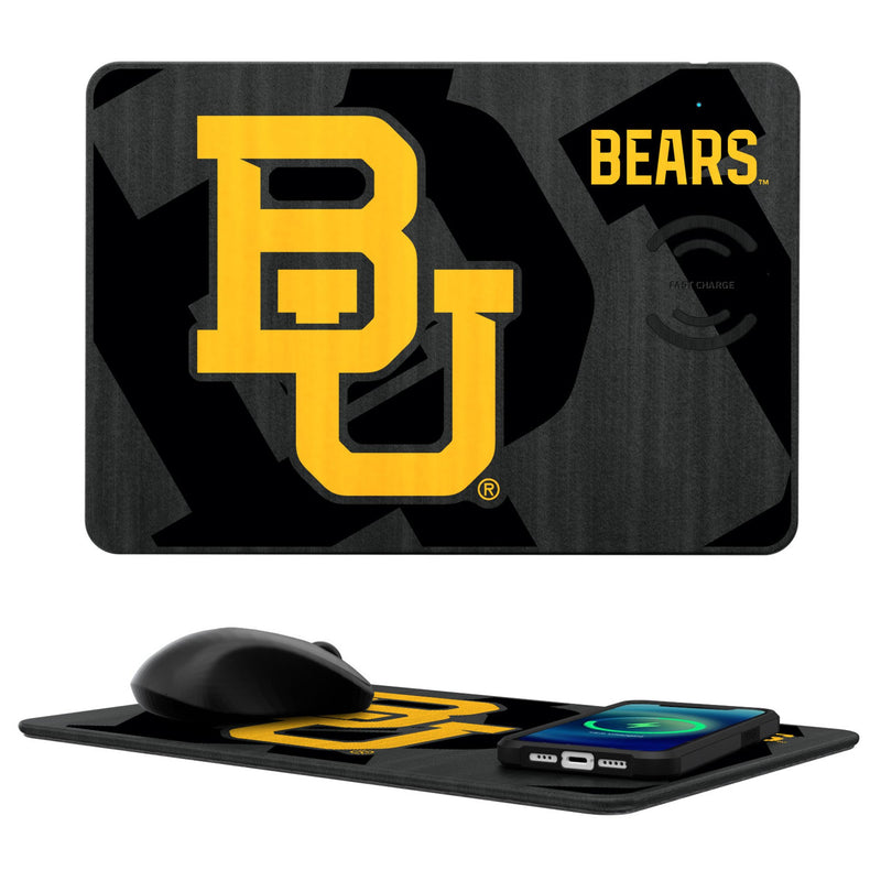 Baylor University Bears Monocolor Tilt 15-Watt Wireless Charger and Mouse Pad