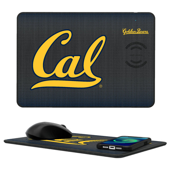 University of California Berkeley Golden Bears Linen 15-Watt Wireless Charger and Mouse Pad