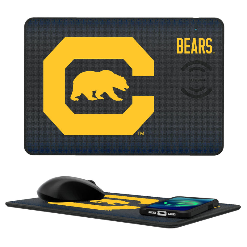 University of California Berkeley Golden Bears Linen 15-Watt Wireless Charger and Mouse Pad