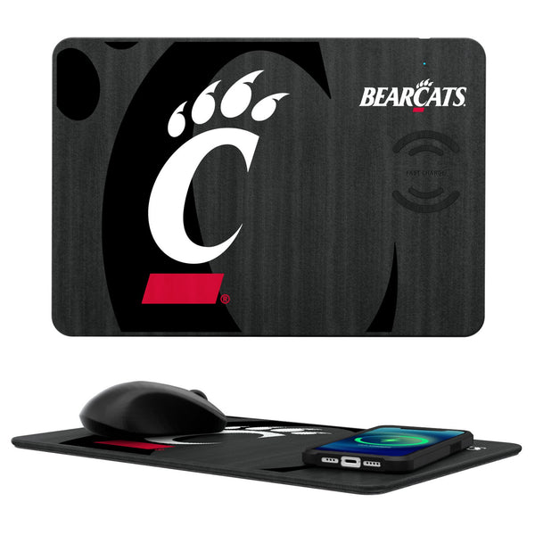 University of Cincinnati Bearcats Monocolor Tilt 15-Watt Wireless Charger and Mouse Pad