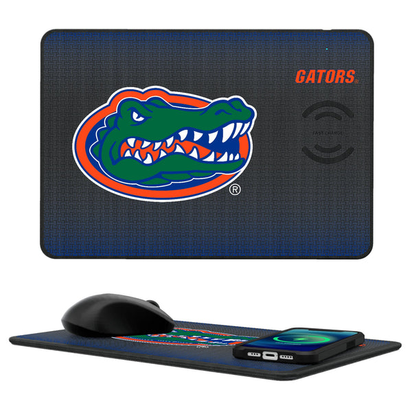 University of Florida Gators Linen 15-Watt Wireless Charger and Mouse Pad