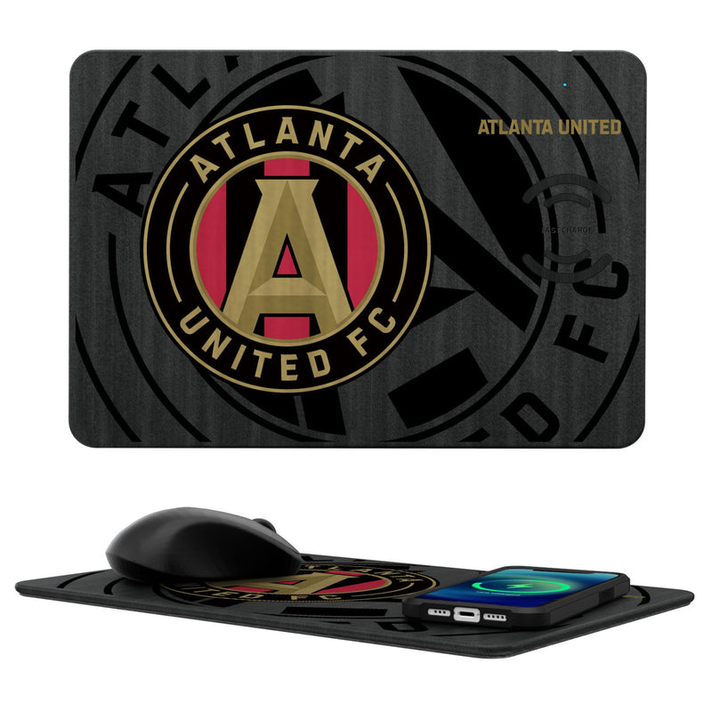 Atlanta United FC  Monocolor Tilt 15-Watt Wireless Charger and Mouse Pad