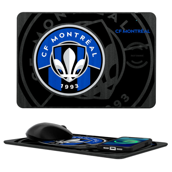 CF Montreal  Monocolor Tilt 15-Watt Wireless Charger and Mouse Pad