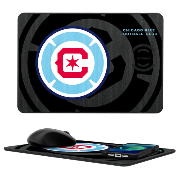 Chicago Fire  Monocolor Tilt 15-Watt Wireless Charger and Mouse Pad