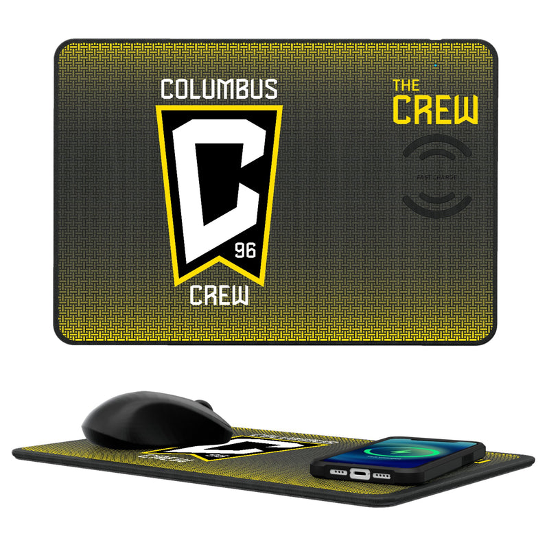 Columbus Crew  Linen 15-Watt Wireless Charger and Mouse Pad