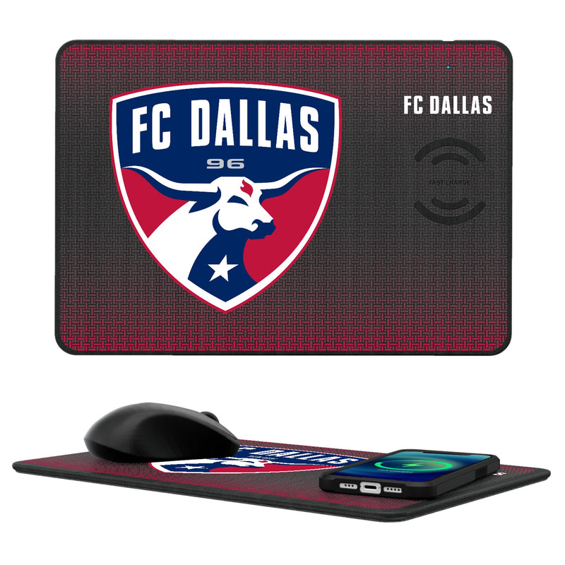 FC Dallas  Linen 15-Watt Wireless Charger and Mouse Pad