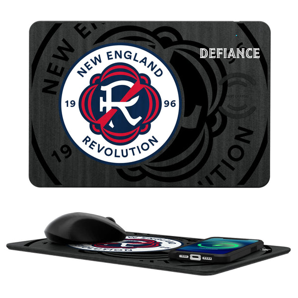 New England Revolution  Monocolor Tilt 15-Watt Wireless Charger and Mouse Pad