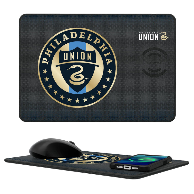 Philadelphia Union   Linen 15-Watt Wireless Charger and Mouse Pad