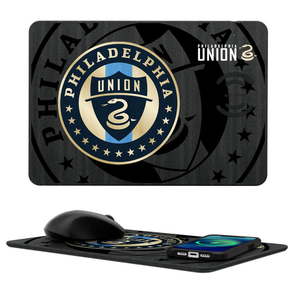 Philadelphia Union   Monocolor Tilt 15-Watt Wireless Charger and Mouse Pad