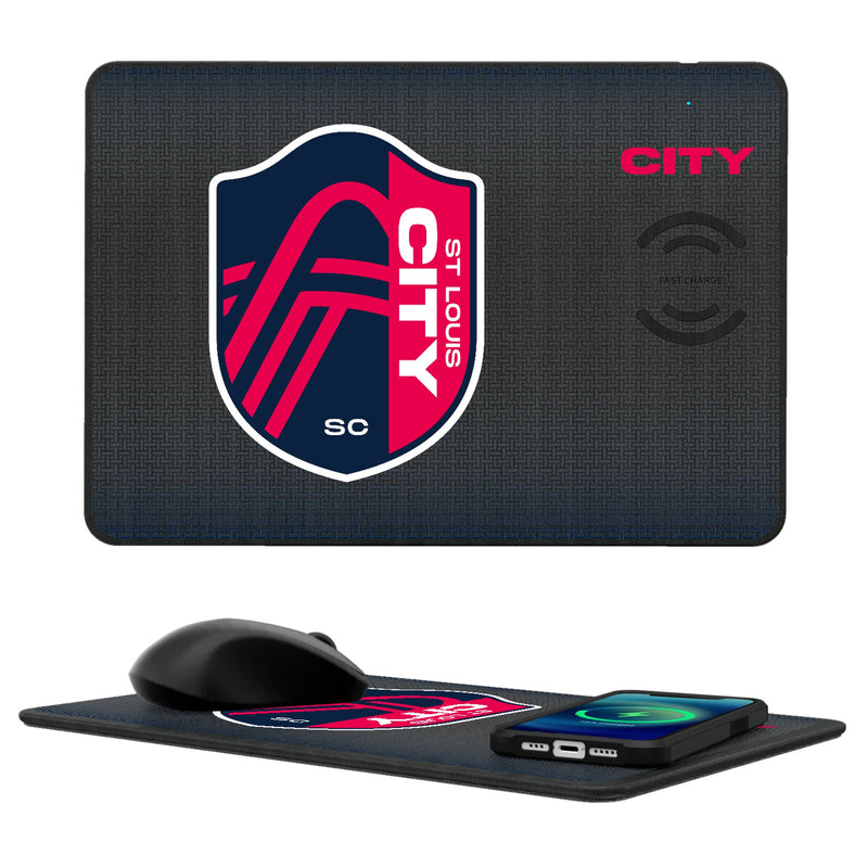 St. Louis CITY SC  Linen 15-Watt Wireless Charger and Mouse Pad