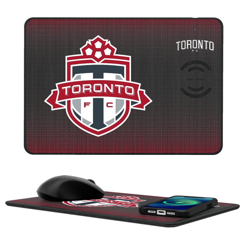 Toronto FC   Linen 15-Watt Wireless Charger and Mouse Pad