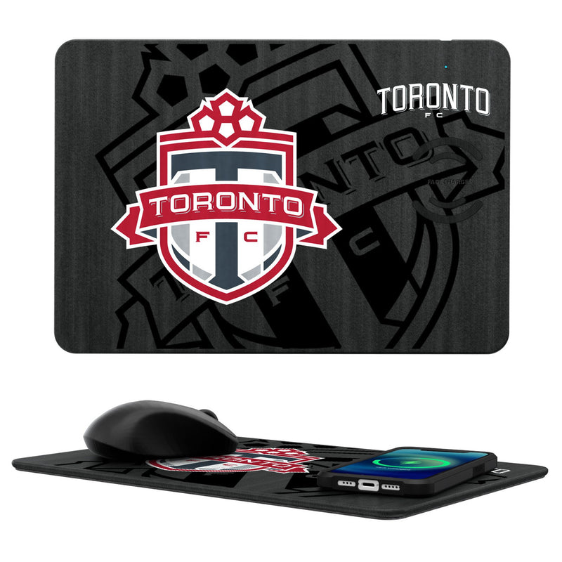 Toronto FC   Monocolor Tilt 15-Watt Wireless Charger and Mouse Pad