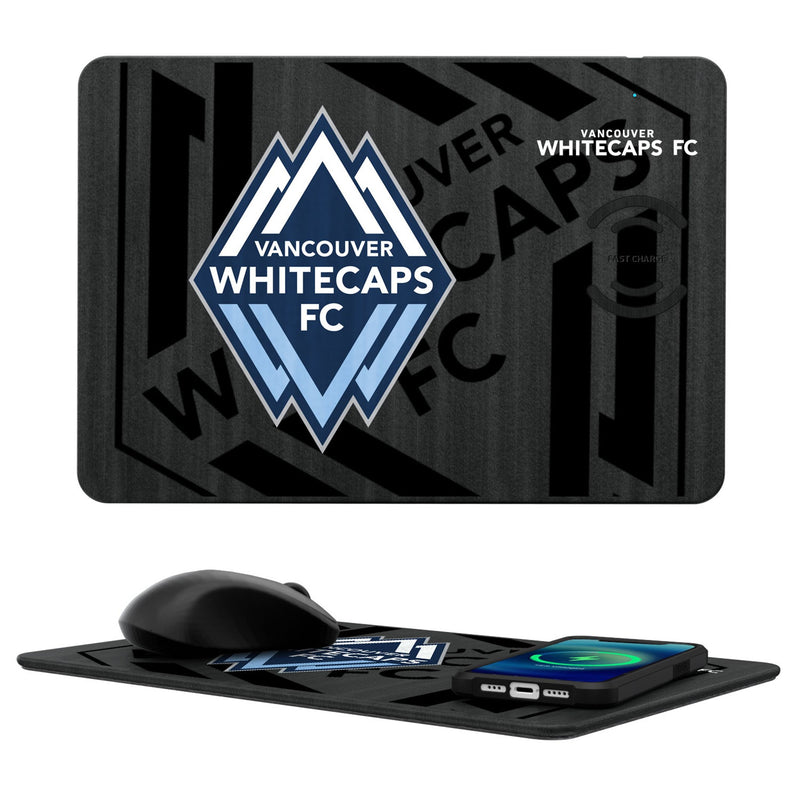 Vancouver Whitecaps   Monocolor Tilt 15-Watt Wireless Charger and Mouse Pad