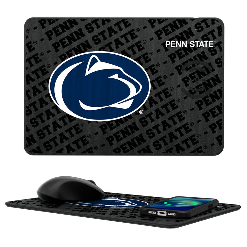 Pennsylvania State University Nittany Lions Monocolor Tilt 15-Watt Wireless Charger and Mouse Pad