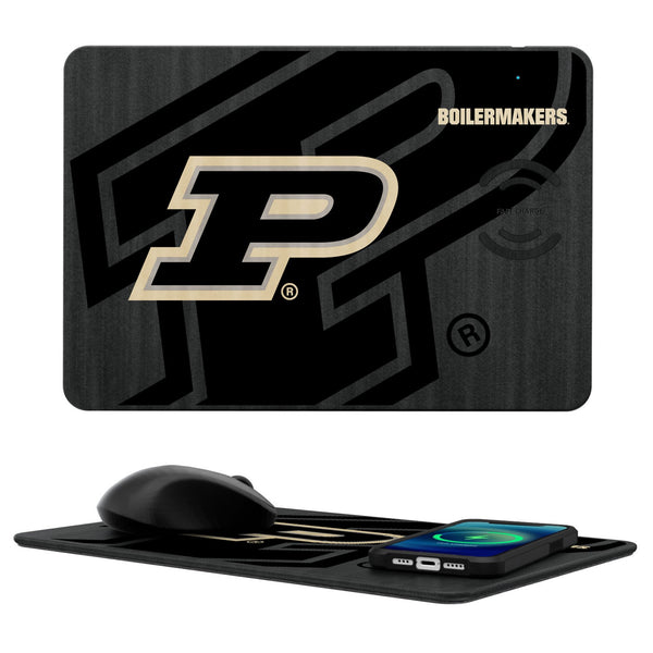 Purdue University Boilermakers Monocolor Tilt 15-Watt Wireless Charger and Mouse Pad