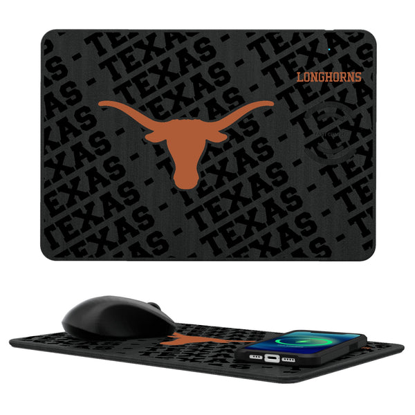 University of Texas Longhorns Monocolor Tilt 15-Watt Wireless Charger and Mouse Pad