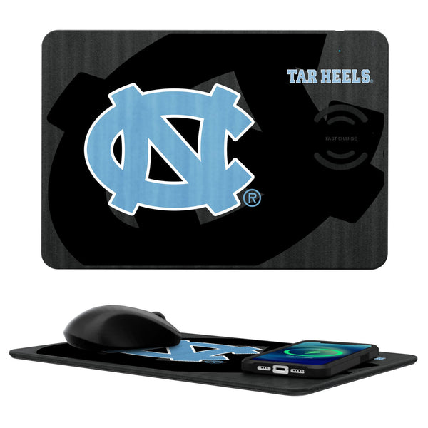 University of North Carolina Tar Heels Monocolor Tilt 15-Watt Wireless Charger and Mouse Pad