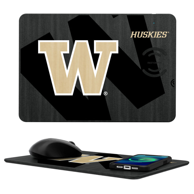 University of Washington Huskies Monocolor Tilt 15-Watt Wireless Charger and Mouse Pad