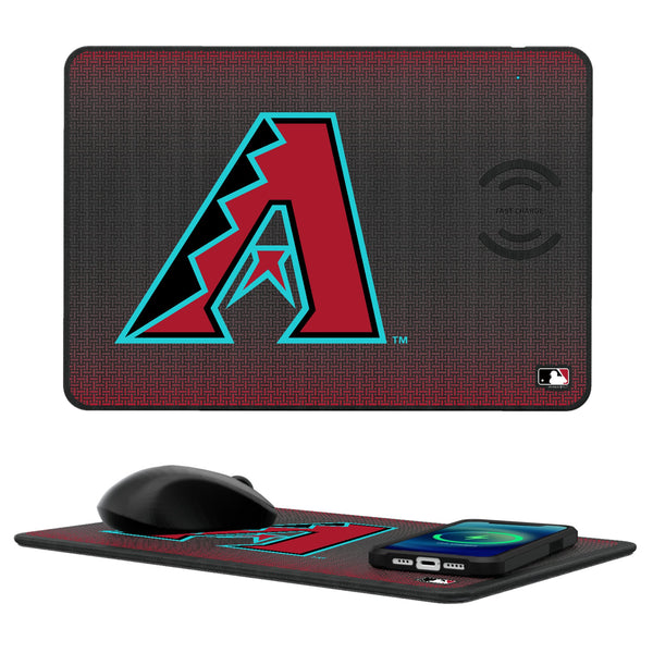 Arizona Diamondbacks Linen 15-Watt Wireless Charger and Mouse Pad