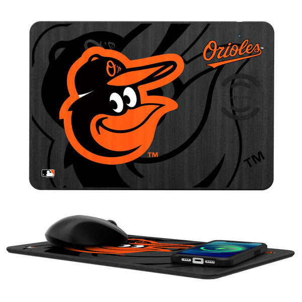 Baltimore Orioles Monocolor Tilt 15-Watt Wireless Charger and Mouse Pad