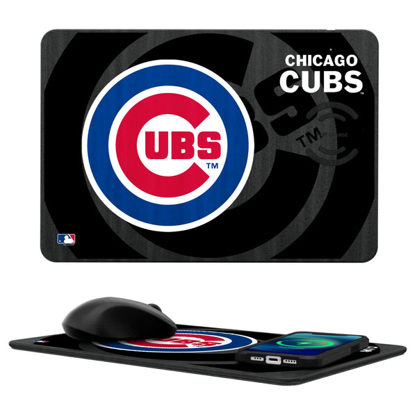 Chicago Cubs Monocolor Tilt 15-Watt Wireless Charger and Mouse Pad