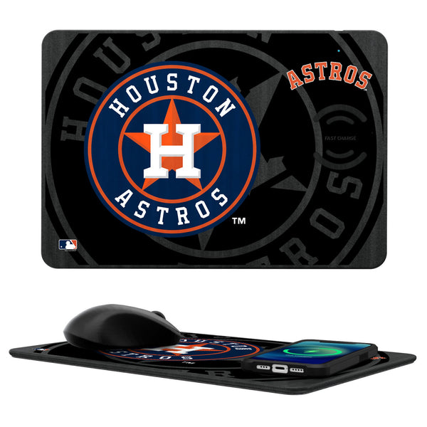 Houston Astros Monocolor Tilt 15-Watt Wireless Charger and Mouse Pad