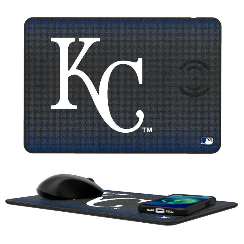 Kansas City Royals Linen 15-Watt Wireless Charger and Mouse Pad