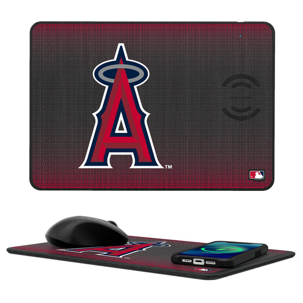 Los Angeles Angels Linen 15-Watt Wireless Charger and Mouse Pad