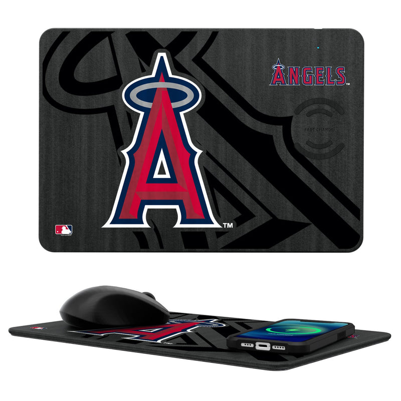 Los Angeles Angels Monocolor Tilt 15-Watt Wireless Charger and Mouse Pad