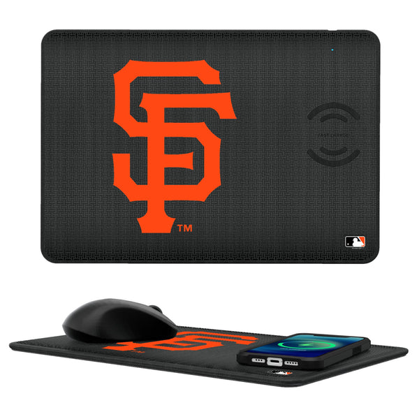 San Francisco Giants Linen 15-Watt Wireless Charger and Mouse Pad