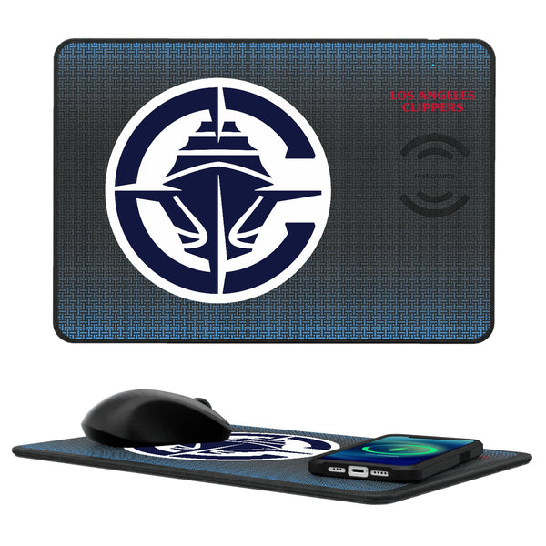 Los Angeles Clippers Linen 15-Watt Wireless Charger and Mouse Pad