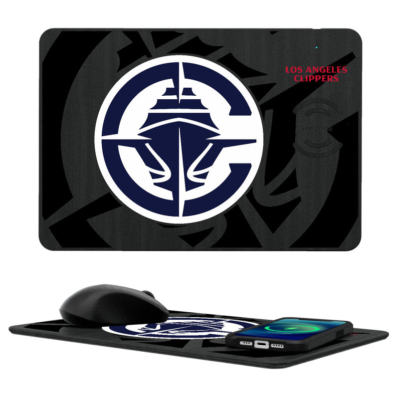 Los Angeles Clippers Monocolor Tilt 15-Watt Wireless Charger and Mouse Pad