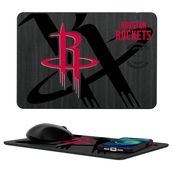 Houston Rockets Monocolor Tilt 15-Watt Wireless Charger and Mouse Pad