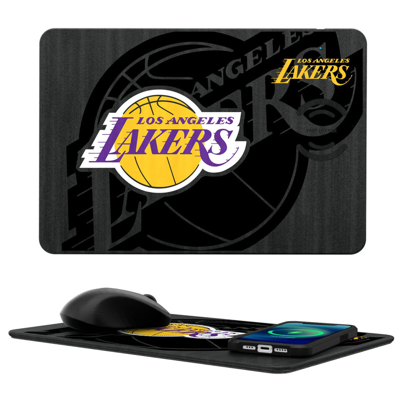 Los Angeles Lakers Monocolor Tilt 15-Watt Wireless Charger and Mouse Pad