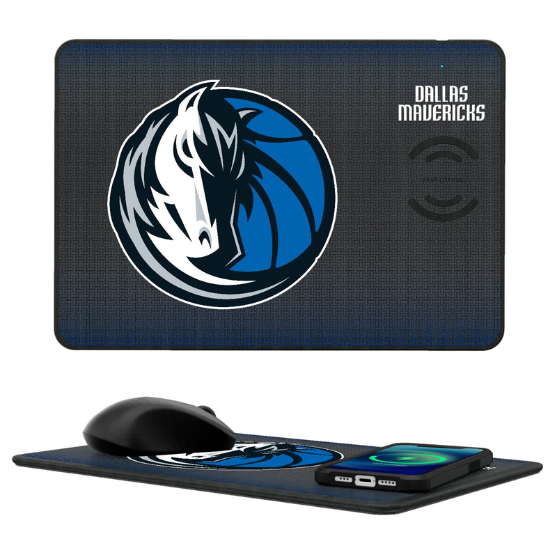 Dallas Mavericks Linen 15-Watt Wireless Charger and Mouse Pad