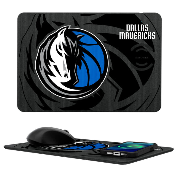 Dallas Mavericks Monocolor Tilt 15-Watt Wireless Charger and Mouse Pad