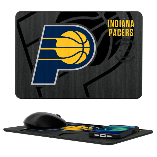 Indiana Pacers Monocolor Tilt 15-Watt Wireless Charger and Mouse Pad