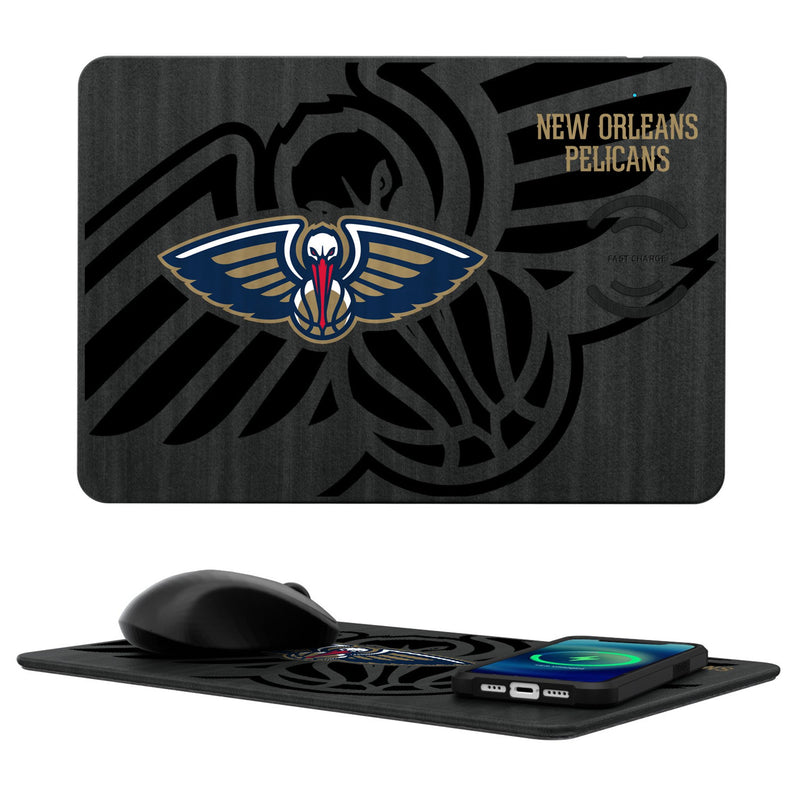 New Orleans Pelicans Monocolor Tilt 15-Watt Wireless Charger and Mouse Pad