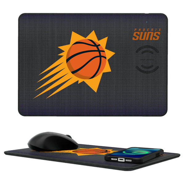 Phoenix Suns Linen 15-Watt Wireless Charger and Mouse Pad