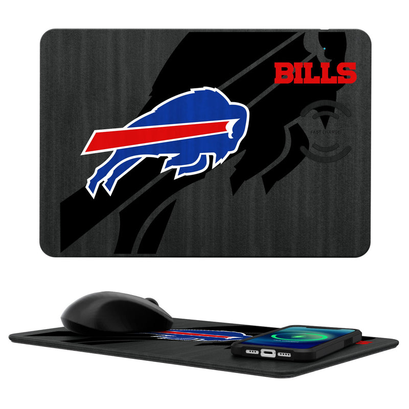 Buffalo Bills Monocolor Tilt 15-Watt Wireless Charger and Mouse Pad