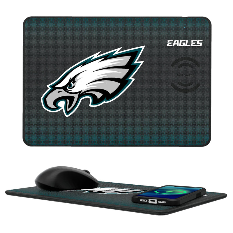 Philadelphia Eagles Linen 15-Watt Wireless Charger and Mouse Pad