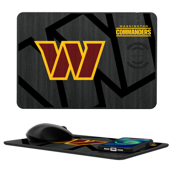 Washington Commanders Monocolor Tilt 15-Watt Wireless Charger and Mouse Pad