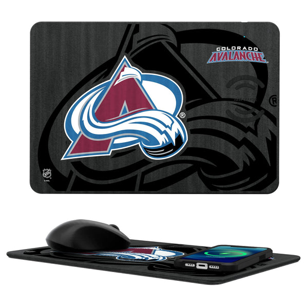 Colorado Avalanche Monocolor Tilt 15-Watt Wireless Charger and Mouse Pad