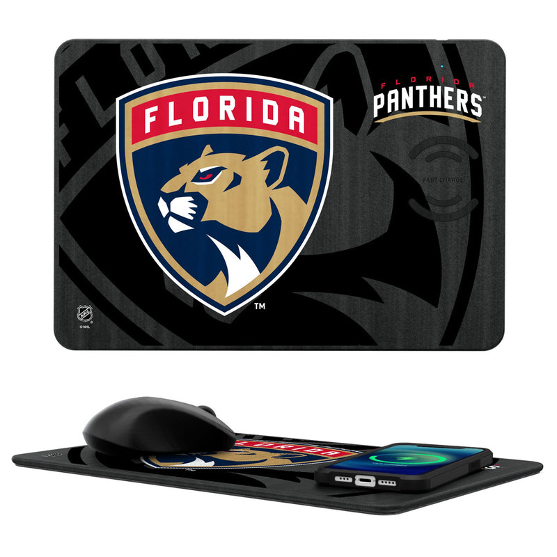 Florida Panthers Monocolor Tilt 15-Watt Wireless Charger and Mouse Pad