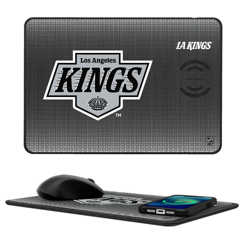 LA Kings Linen 15-Watt Wireless Charger and Mouse Pad